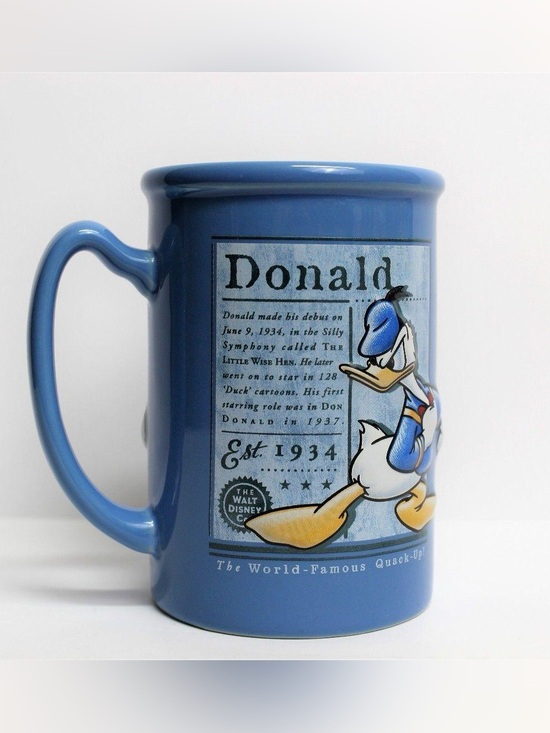 Disney Other - Disney Donald Duck Blue Character Ceramic Mugest 1934